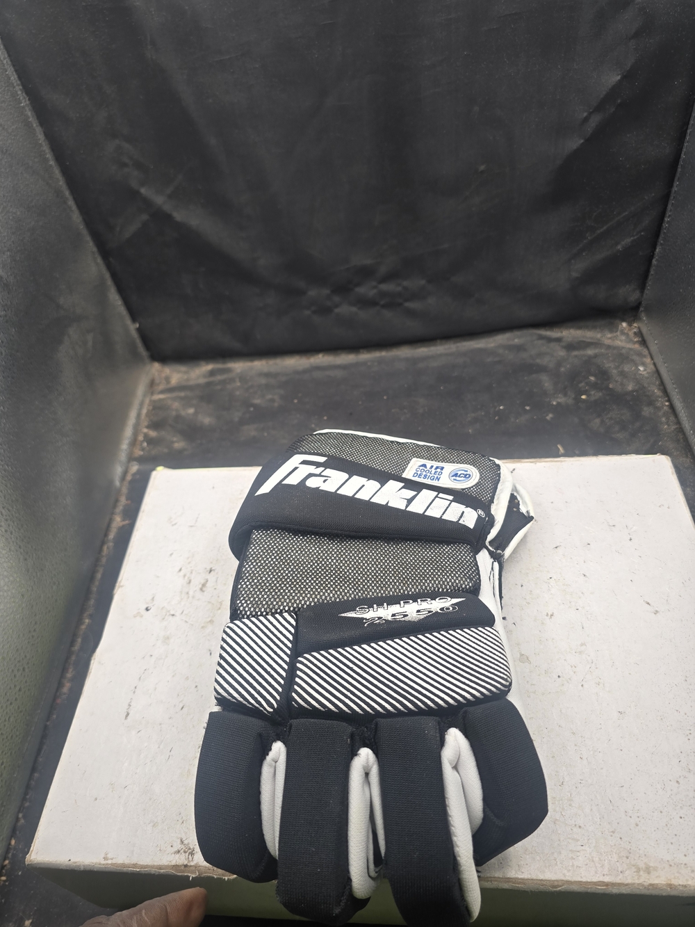 Franklin Men's Black and White Protective Glove NHL Left Hand Hockey Glove